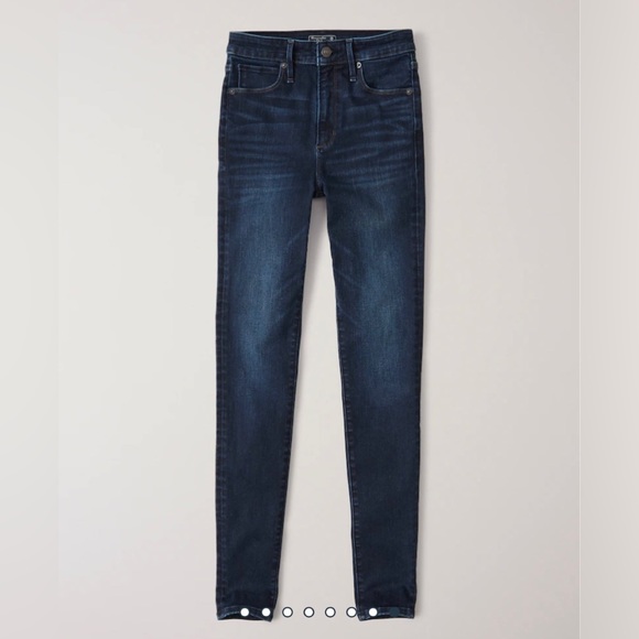 Abercrombie & Fitch The Super Skinny High Rise Jean Size 32 (14 Regular) - Picture 4 of 11